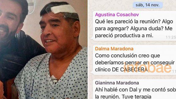 El chat entre el entorno del Diez revela la preocupación por la cuestión de los médicos.