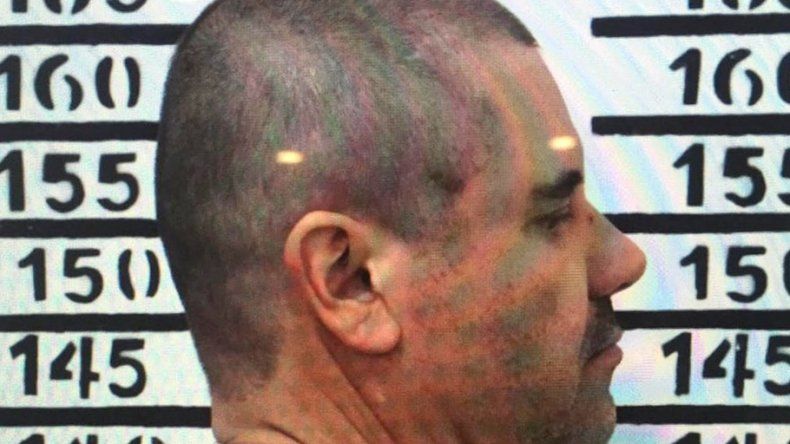 La última ficha de preso del Chapo en México.