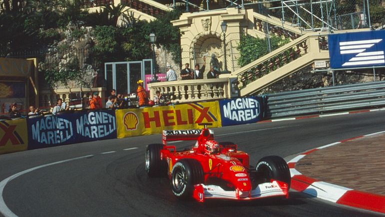 En el GP de Mónaco de 2001 Schumacher aprovechó un problema mecánico de David Coulthard para liderar la carrera desde la primera vuelta. En el GP de Mónaco de 2001 Schumacher aprovechó un problema mecánico de David Coulthard para liderar la carrera desde la primera vuelta.