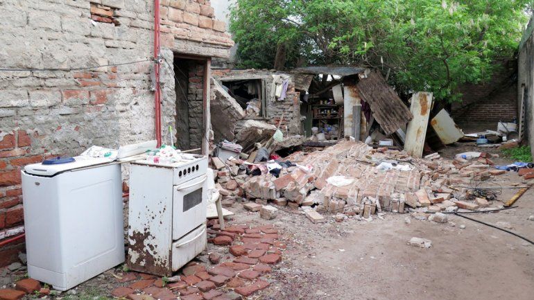 El estado en el que quedó la vivienda a causa del temporal.