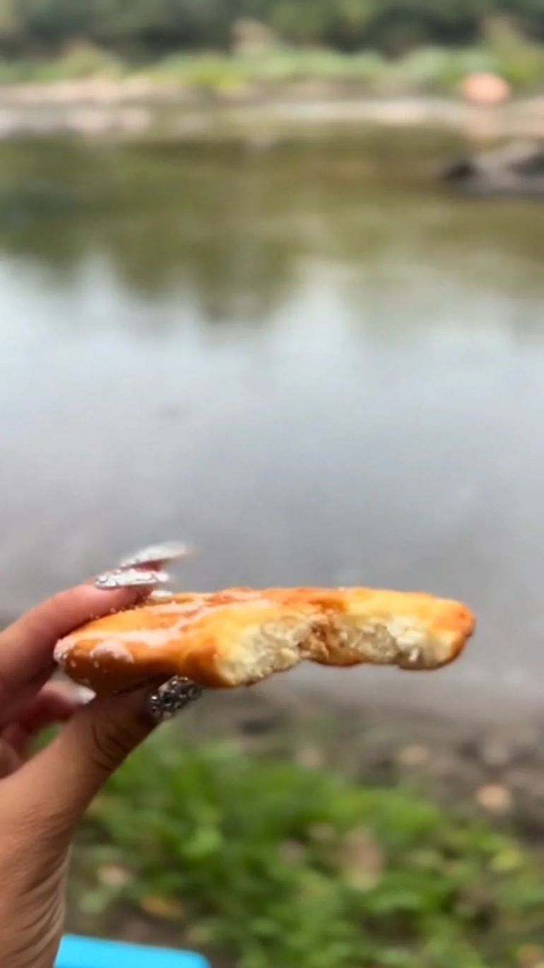 Mar&iacute;a Becerra mostr&oacute; c&oacute;mo quedaron sus tortas fritas.