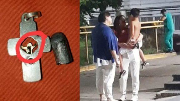 Milagro: un crucifijo salvó a un nene de un tiro mortal