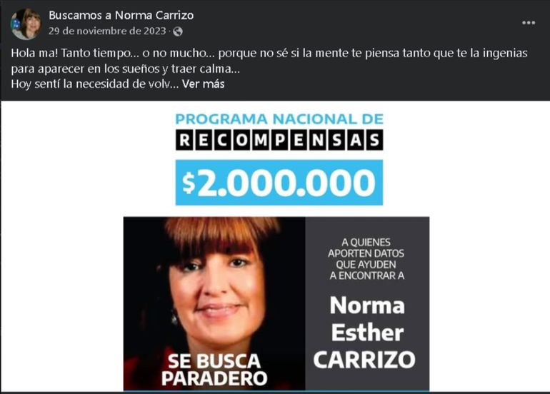 El posteo que encabeza la página El posteo que encabeza la página