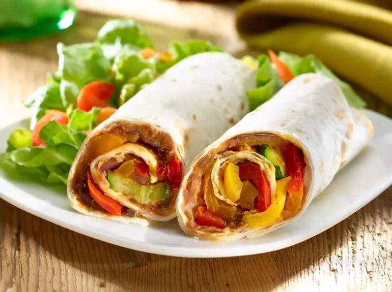 Idea de cena rápida pero deliciosa: wraps de pollo