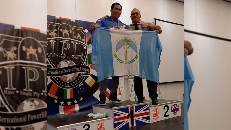 Mansilla, pentacampeón mundial y con la bandera de Malvinas en Inglaterra