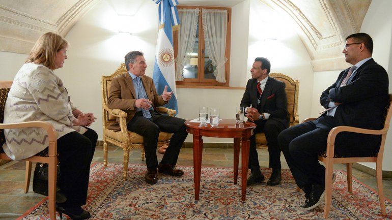 Macri llegó a Davos y se reunió con tres empresarios