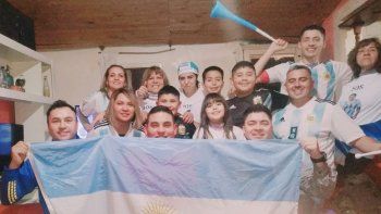Festejo familia Acuña Copa América