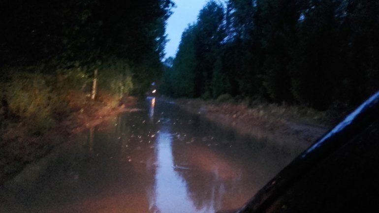 Calle Candolle al 5.000 durante el temporal.