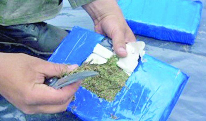 La marihuana estaba distribuida en un total de siete ladrillos.