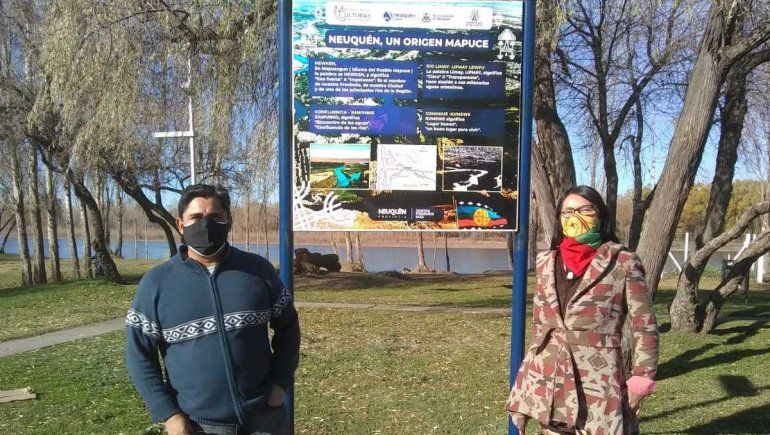 El Paseo de la Costa ya tiene cartelería mapuche