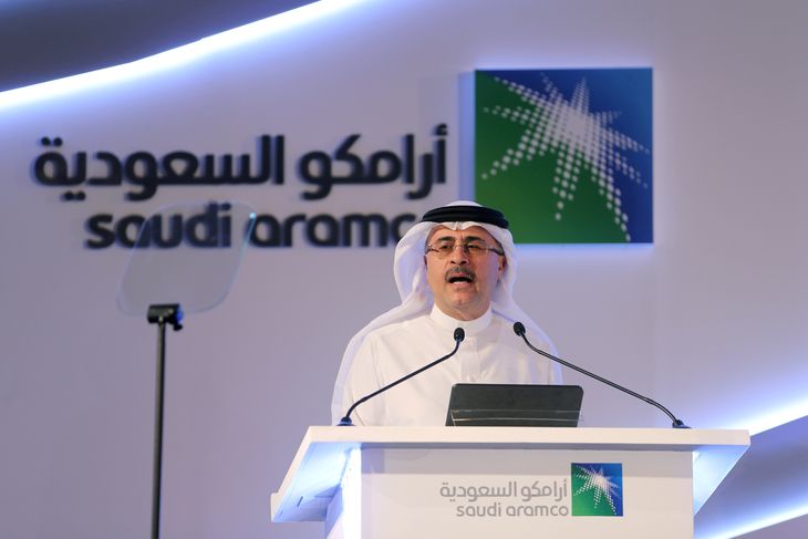 FOTO DE ARCHIVO. El consejero delegado de Saudi Aramco, Amin H. Nasser, habla en una rueda de prensa en Dhahran, Arabia Saudita. 3 de noviembre de 2019. REUTERS/Hamad I Mohammed