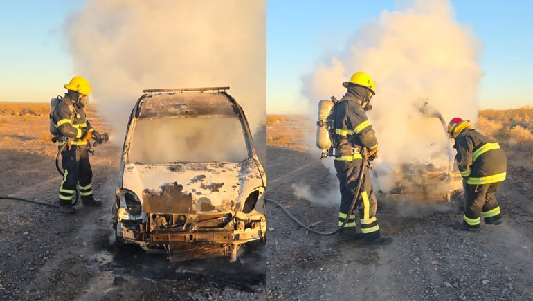 Dieron con una camioneta incinerada cerca de la Ruta 67 e investigan si fue robada