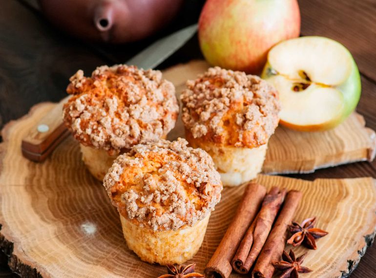 Muffins de manzana irresistibles. Muffins de manzana irresistibles.