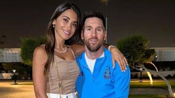 Anto Roccuzzo y Lionel Messi Anto Roccuzzo y Lionel Messi