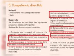 El cuadernillo escolar que desató el escándalo. El cuadernillo escolar que desató el escándalo.
