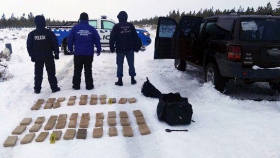 El Jeep con la droga estaba cerca de La Rinconada en Junín de los Andes.