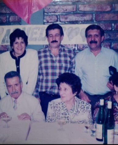 Matrimonio Abadie e hijos.