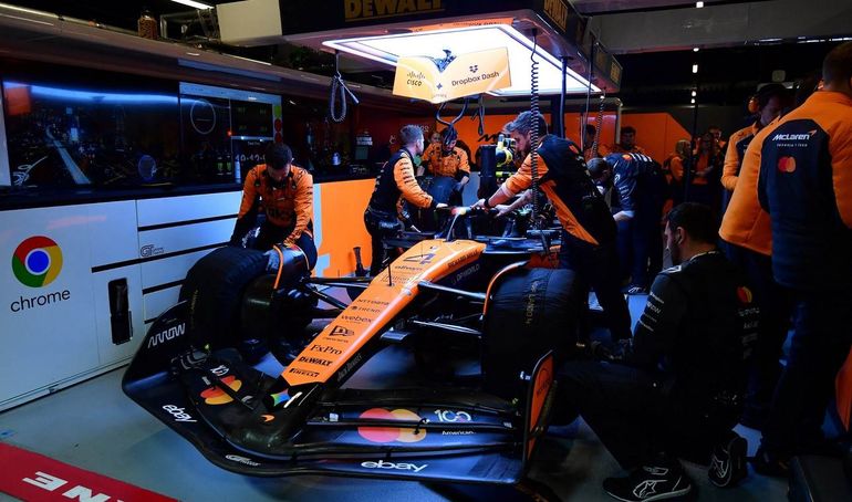 El McLaren de Lando Norris y Oscar Piastri. El McLaren de Lando Norris y Oscar Piastri.