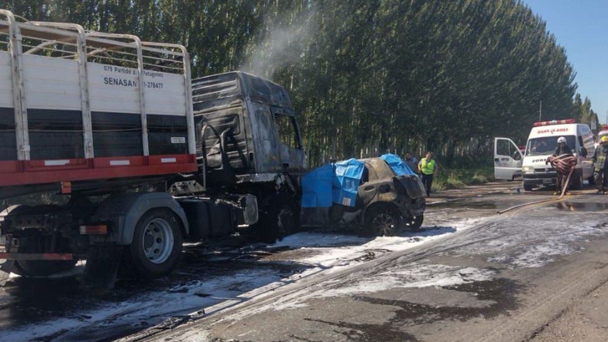 Tragedia: una mujer murió en un terrible choque sobre la Ruta 22