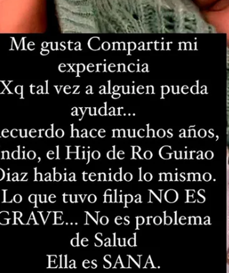 La modelo y conductora quiso llevar tranquilidad a sus seguidores.