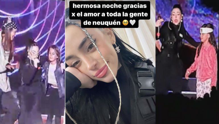 La emoción de dos nenas que subieron al escenario a cantar con Nicki Nicole