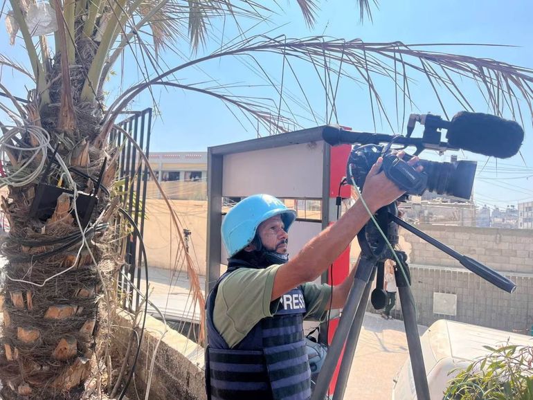 El camarógrafo palestino Hussam al-Masri, trabajaba para Reuters. El camarógrafo palestino Hussam al-Masri, trabajaba para Reuters.