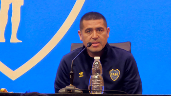 Juan Román Riquelme en la presentación de este miércoles. Juan Román Riquelme en la presentación de este miércoles.