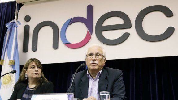 Jorge Todesca, titular del Indec, ayer en una conferencia de prensa.