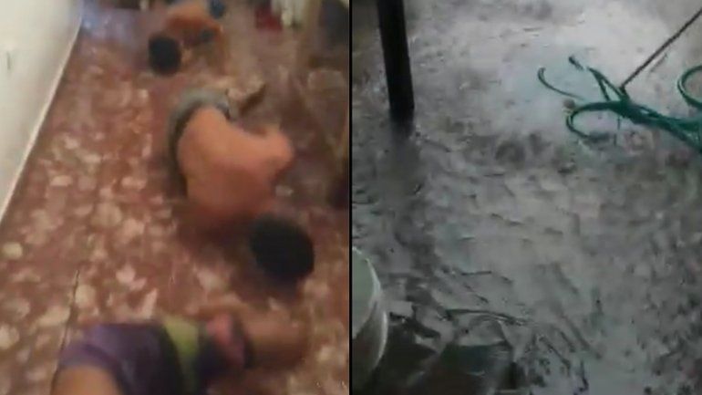 Un cordobés se tomó con humor su casa inundada tras la tormenta