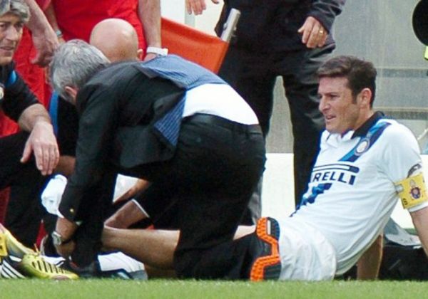 Zanetti se rompió el tendón de Aquiles y confía en volver a jugar