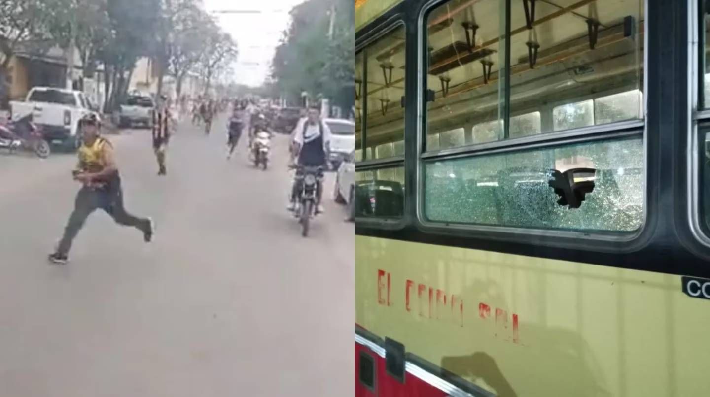 Video del brutal ataque a un colectivo: pedradas y robos a los pasajeros tras un partido de fútbol