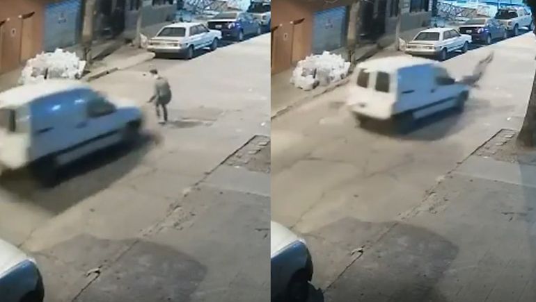 Video: le robaron a su madre, persiguió al ladrón y lo atropelló