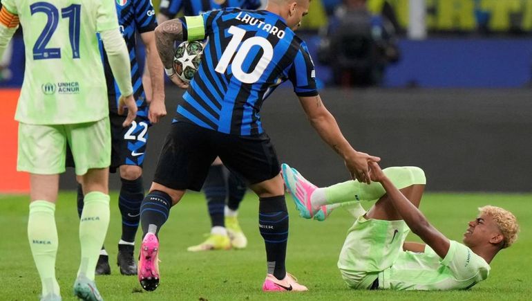 Video: el ataque de calentura de Lautaro Martínez contra Lamine Yamal