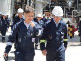 Kicillof recorrió las obras en la refinería de AXION Energy