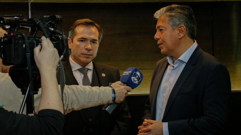 Rolando Figueroa y el fiscal José Gerez.
