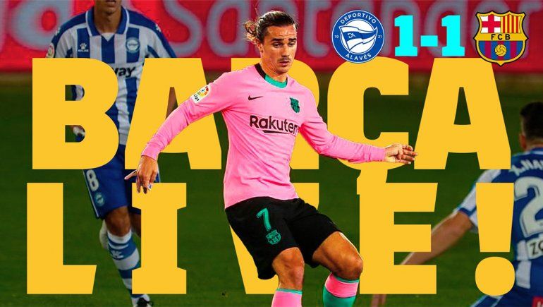 Griezmann sumó el único gol a Barcelona en LaLiga | Foto: @FCBarcelona (Vía Twitter)