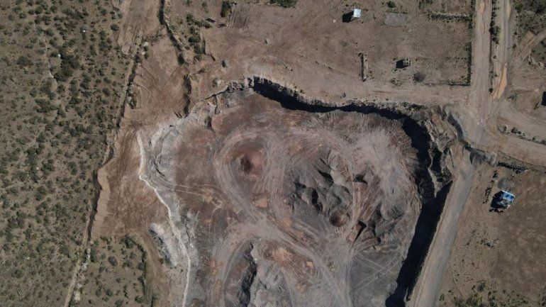 La depredación de la meseta producto del accionar de las máquinas.