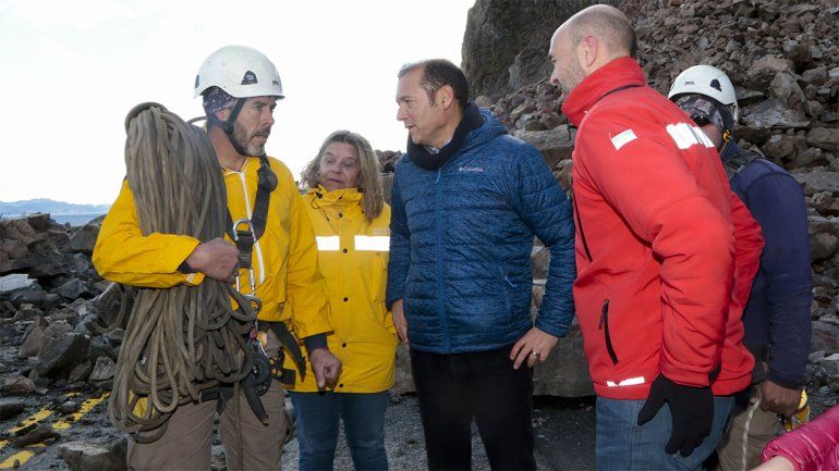 Gutiérrez y Dietrich, supervisaron el inicio de los trabajos en la Ruta 40