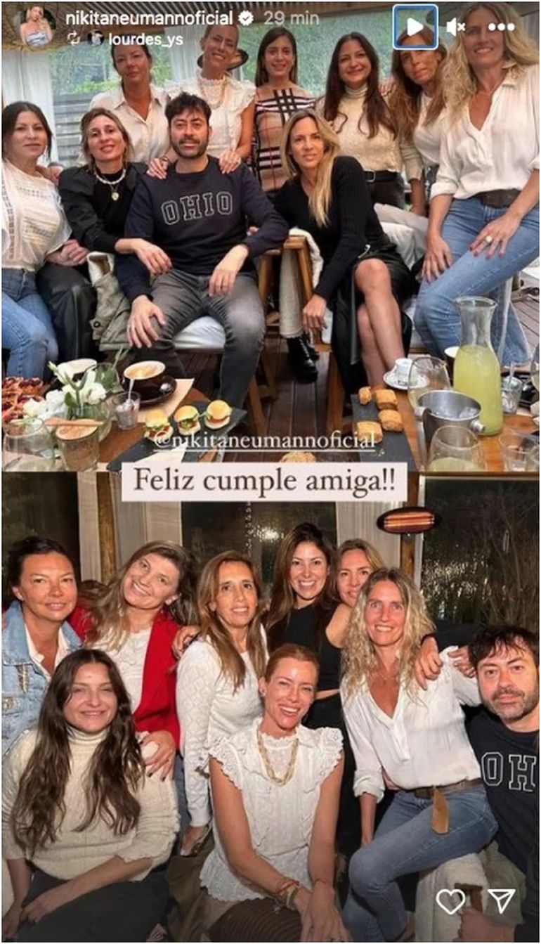 El festejo de Nicole Neumann de cumpleaños El festejo de Nicole Neumann de cumpleaños