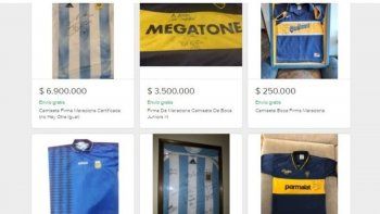 las camisetas firmadas por maradona se venden en cifras millonarias las camisetas firmadas por maradona se venden en cifras millonarias