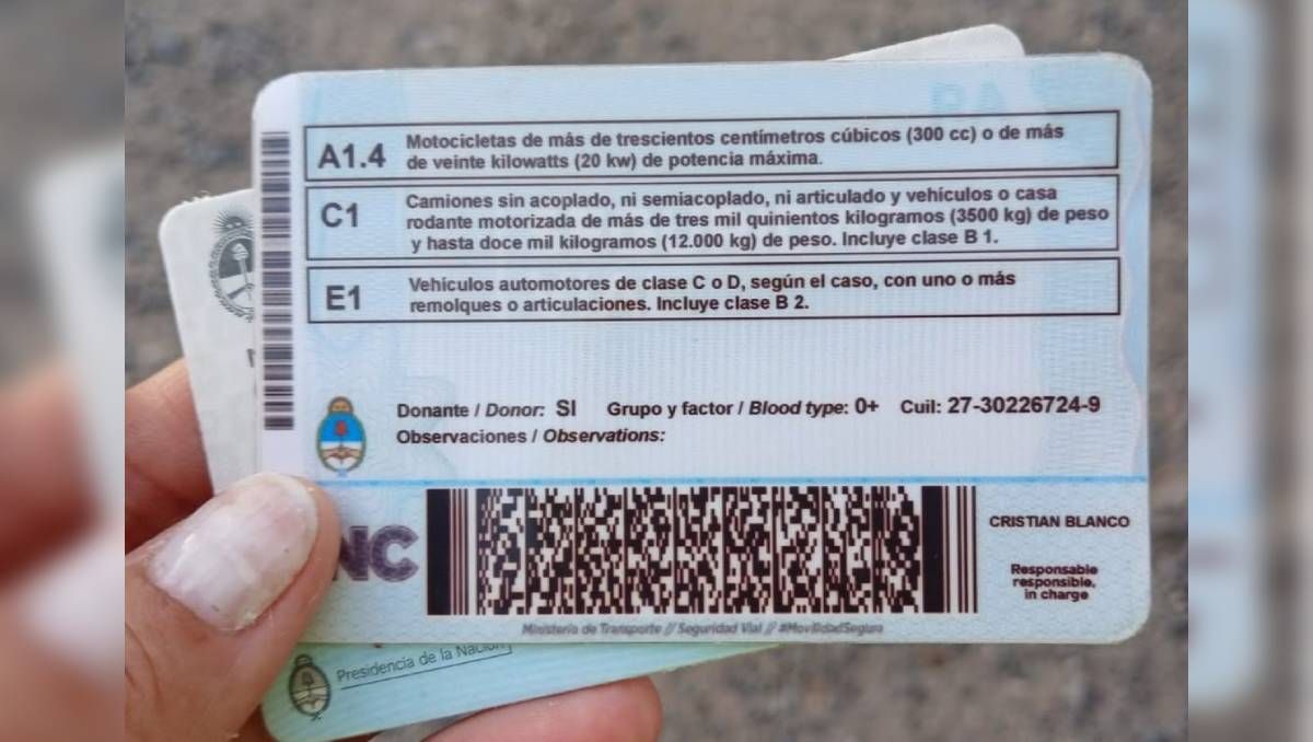 Una mujer manejaba por Centenario con una licencia de conducir trucha