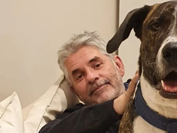 El intendente Luis Albrieu y su perro Polo. El intendente Luis Albrieu y su perro Polo.