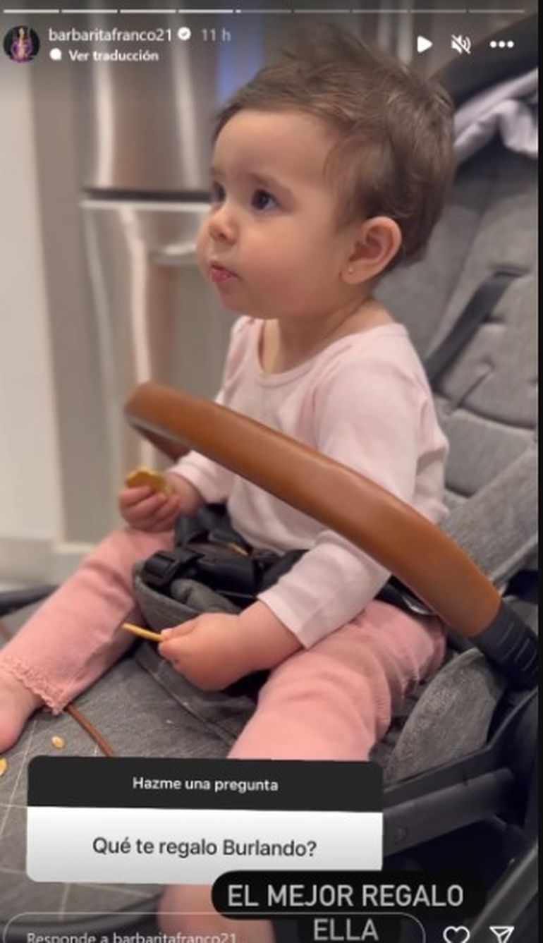 Ante la consulta de sus seguidores, Barby Franco reveló que el mejor regalo que le dio Fernando Burlando es su hija Sarah. Ante la consulta de sus seguidores, Barby Franco reveló que el mejor regalo que le dio Fernando Burlando es su hija Sarah.