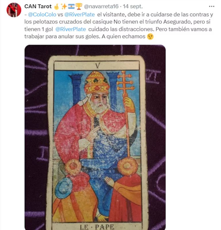 La predicción del tarotista de River La predicción del tarotista de River