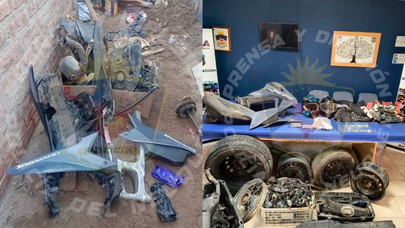 El desarmadero en barrio Toma Norte