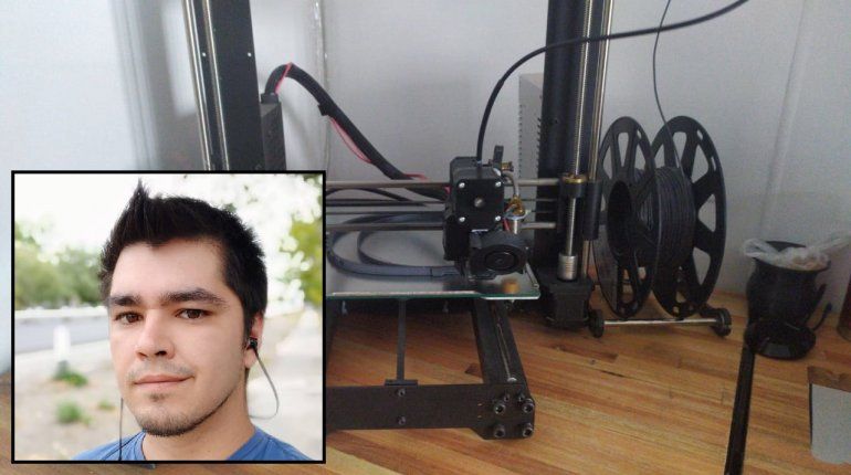 Con su impresora 3D ayuda en la lucha contra el coronavirus