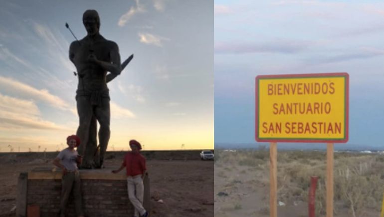 Una capilla incendiada y un santo que gana devotos en plena Ruta 22