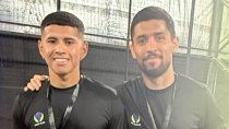 El jugador sancionado y el ex Boca que ganaron juntos un torneo de pádel. El jugador sancionado y el ex Boca que ganaron juntos un torneo de pádel.