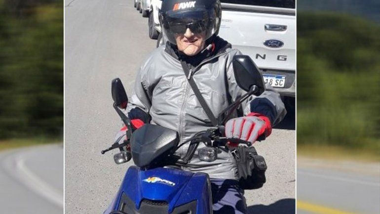Una abuela de 86 hará la Ruta de los 7 Lagos en moto