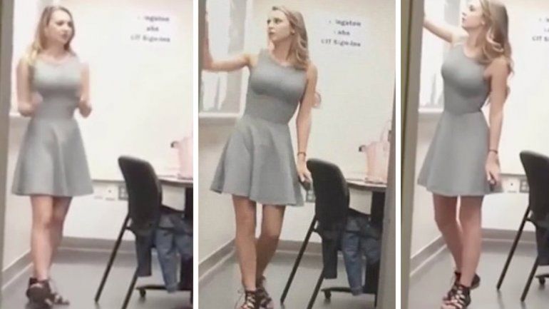 El video de esta docente de Matemática da la vuelta al mundo.